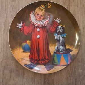Reco Tommy The Clown Plate J McClelland Children's Circus Knowles 1982